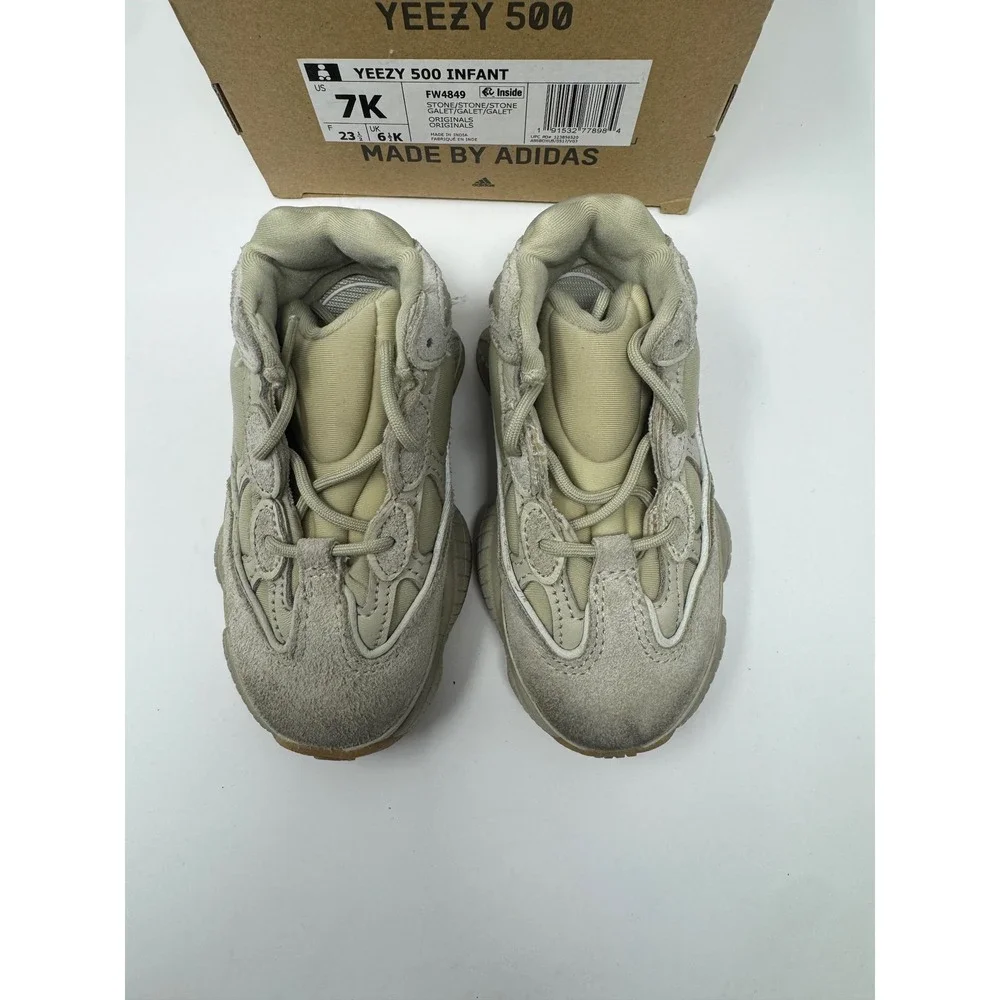 Adidas Yeezy 500 Infant Stone Tan Suede Sneakers FW4849 Size 7K